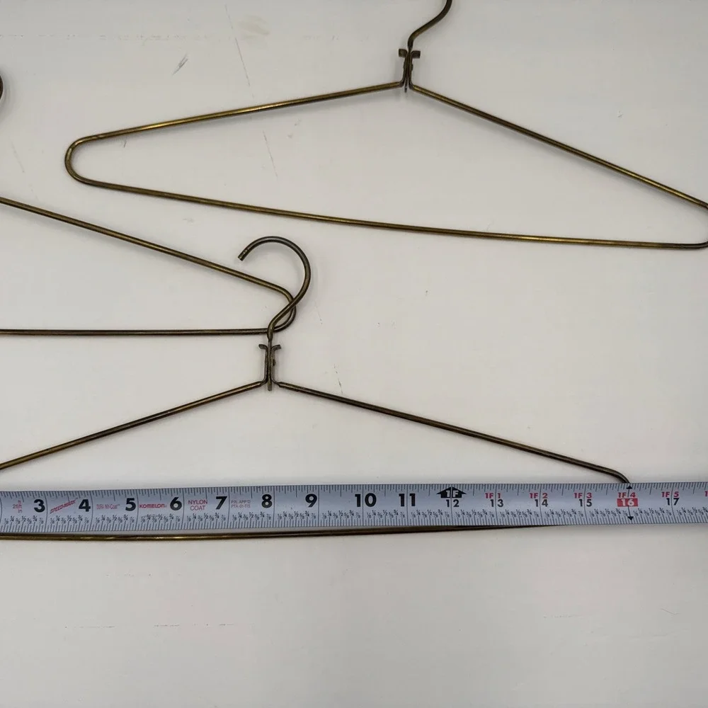 Vintage Mid-Century Heavy Brass Coat Hangers